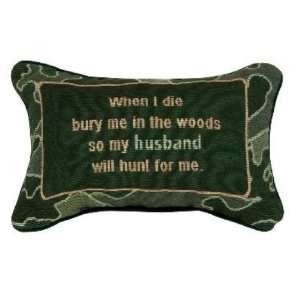Manual Woodworkers & Weavers Bury Me In The Woods Pillow, 12 1/2 by 8 