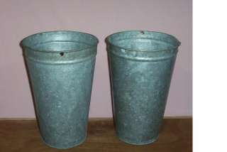 This is 2 VERY NICE old galvanized sap bucketsin GREAT condition 