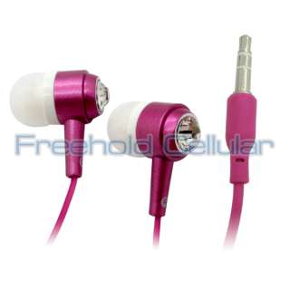 Pink Diamond 3.5mm Stereo Earphone Headphone for iPod Nano Touch MP3 