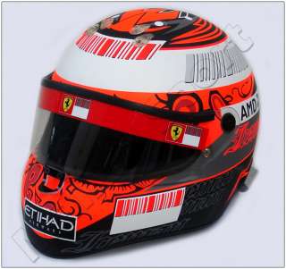 Kimi Raikkonen F1 2008 Ferrari Schuberth RF1 Replica Helmet Scale 11 
