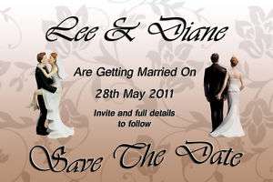 Personalised Save The Date Invitations/Invites P5  