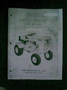  CRAFTSMAN TRACTOR 10 1318570 0WNERS PARTS MANUAL  