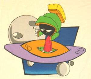 Looney Tunes Marvin the Martian in Spaceship T Shirt MD  