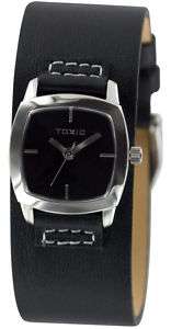 Ladies Black Wide Leather Fashion Watch Toxic TX80016 C  