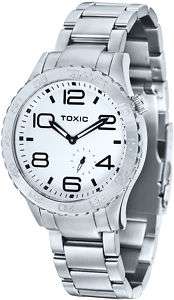 Mens White Midsize Stainless Watch by Toxic TX80012 C  