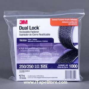  3M(TM) Dual Lock(TM) Reclosable Fastener TB3550 Black, 250 