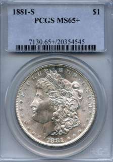 1881 S Morgan Dollar PCGS MS65+ PCGS Plus  