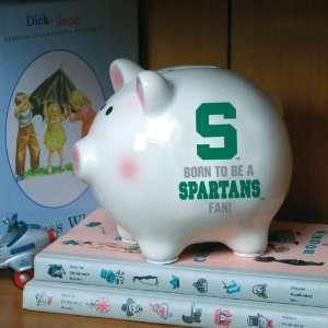  Pack of 3 NCAA Born To Be A Spartans Fan Piggy Banks 