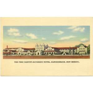   Vintage Postcard The Fred Harvey Alvarado Hotel Albuquerque New Mexico