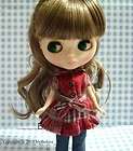 Handmade Blythe outfits for Blythe Momoko Pullip 12 inch doll    red 
