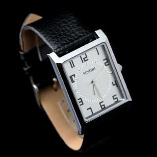 SINOBI Classic Summer New Leather Men Lady Wrist Watch  