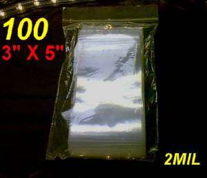 200 ZIPLOCK Zip Top BAGS 100ea 3X5 + 4X6 Ziploc Baggies  