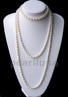 Long Rope AAA pearl necklace Natural color 50/66  