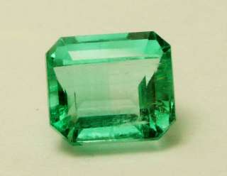 96 CTS BRIGHT NATURAL COLOMBIAN EMERALD CUT  