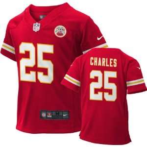  Jamaal Charles Toddler Jersey: Home Red Game Replica #25 