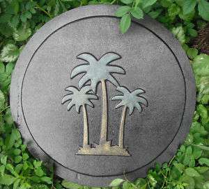 palm tree 080 plastic concrete stepping stone mold 16  