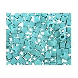   Frosted Turquoise Cube 4mm Seed Bead Seed Beads Arts, Crafts & Sewing