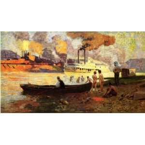   or Labels Art Anschutz Thomas P Steamboat on the Ohio: Home & Kitchen