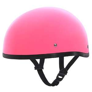 Daytona Glossy Pink Beanie DOT Skull Cap Motorcycle Half Helmet [Small 