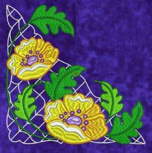 FLOWER CORNERS MACHINE EMBROIDERY DESIGNS 3 sizes + mor  