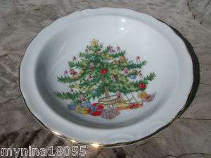 Lefton Christmas Tree w Toys Mini Plate # 1074  