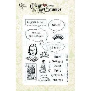  Crafty Secrets Medium Art Stamp, Party Queen , Clear: Arts 