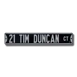 21 Tim Duncan Court Street Sign 