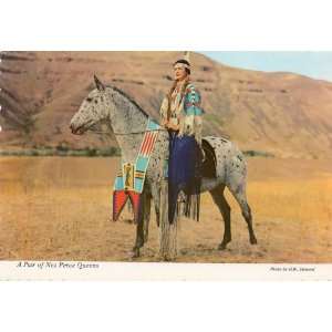 Post Card: IDAHO SOUVENIR, A Pair of Nez Perce Queens (99667   The Gem 