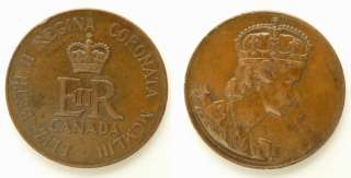 MedalGreat Britain   Canada 1953 Coronation Elizabeth II  