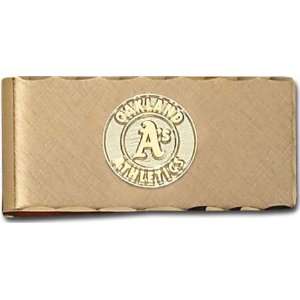    Oakland Athletics Gold Plated Brass Money Clip: Sports & Outdoors