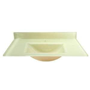  Xylem GST370YW Yellow Glass Vanity Top Vanity Top 37 with 