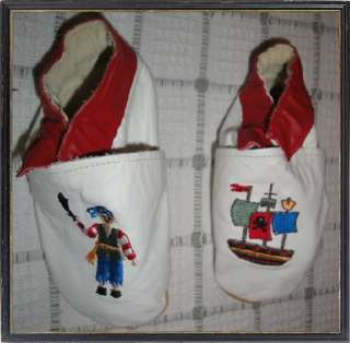 NEW*INFANT BOYS*ROBEEZ*COWHIDE LEATHER PIRATE BOOTIES*18 EUR*4.5*USA 
