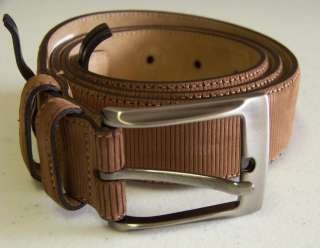 MEZLAN BROWN SUEDED LEATHER BELT   32   NEW/NWT  