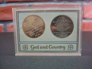 This auction is for 2 Silver Colored Lords Prayer/Pledge Allegiance 