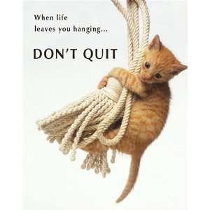  Dont Quit Cute Cat Kitten Animal Motivational Poster 16 x 