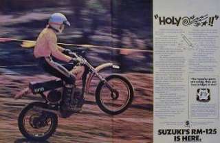 1975 SUZUKI RM125 RM 125 Motorcycle Ad 1975 HOLY @!!#  