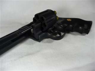 UHC TSD .357 Model 6 Barrel Airsoft Gun Spring Python Revolver Black 