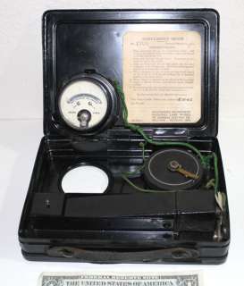 1919 Vintage Foot Candle Light Meter No.1708 GE foot candles camera 