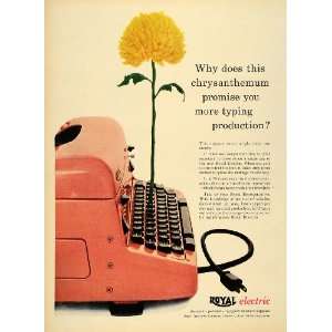   Ad Chrysanthemum Royal Electric Typing Typewriter   Original Print Ad