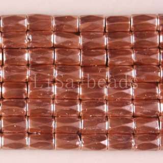 Brown Columniform Magnetic Hematite loose Beads LA149  