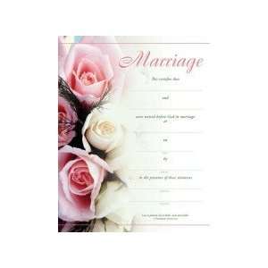  Certif Marriage (Pink & White Roses) 