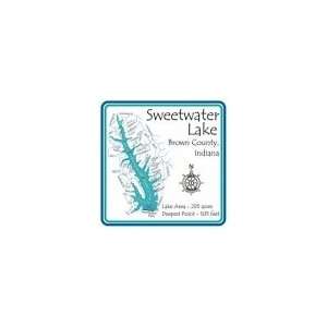  Sweet Water 4.25 Square Absorbent Coaster Kitchen 