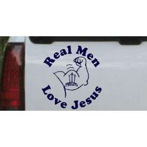  Real Men Love Jesus Christian Car Window Wall Laptop Decal 