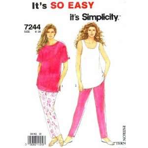  Simplicity 7244 Sewing Pattern Tops & Pants Size 8   20 
