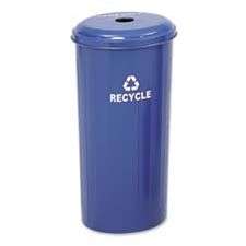   SAF9632BU Recycling Receptacle  20 Gallon  16in.x30in.  Steel Blue