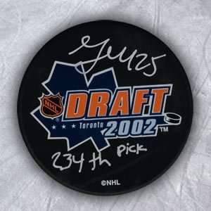   TALBOT 06 NHL Draft Day SIGNED Puck w/ 234 Pick: Sports Collectibles
