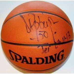  Malik Rose Autographed Basketball   David Robinson Game 