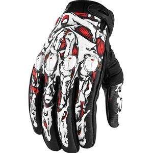  Icon Sub Dermal Gloves   X Large/Red Automotive