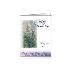 Grandma Happy Birthday for a special person   Garden flowers Card Card