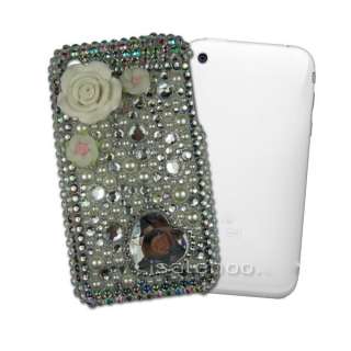 Bling Crystal Hard Back Skin Case Cover For Iphone 3G 3GS
